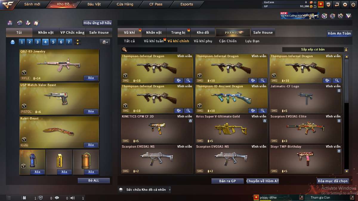 shop acc cf uy tin gia re